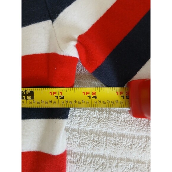 Tommy‎ Hilfiger Womens Blue Striped 3/4 Sleeve Boat Neck Blouse Top XS Nautical - Picture 11 of 15